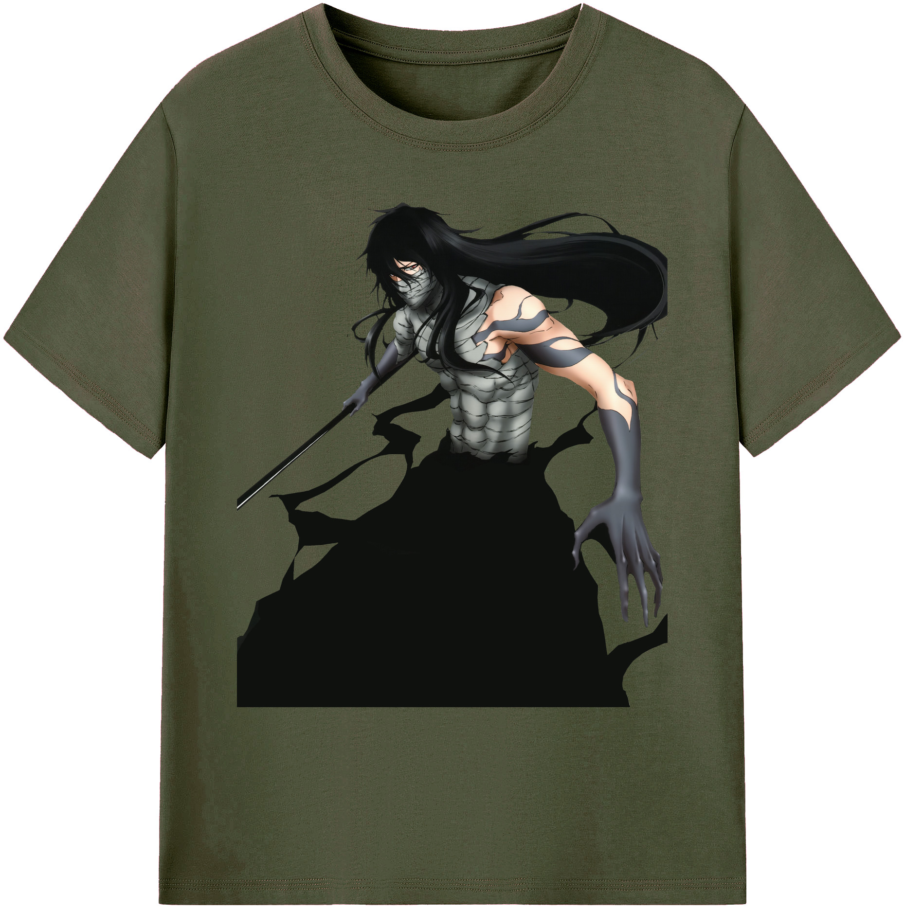 （画像用） ブリーチ 黒崎一護（くろさき いちご）BLEACH Kurosaki Ichigo 綿100％ メンズ半袖Tシャツ｜肌触りやわらか＆通気性
